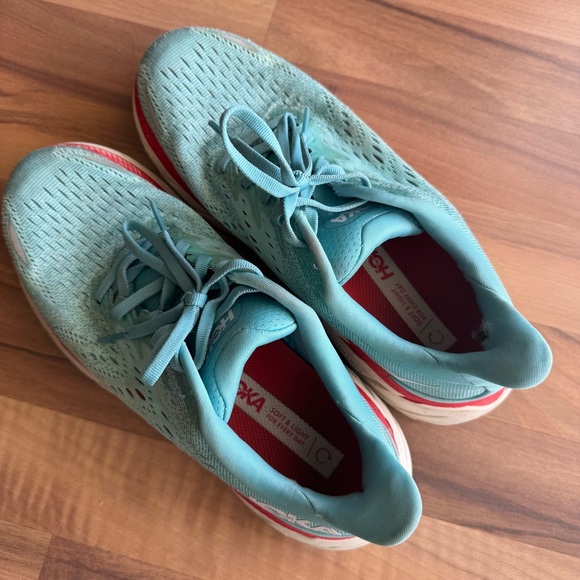 Hoka One Clifton 8 Women’s Running Athletic Shoes Aqua Blue 7.5 - Picture 11 of 11